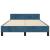 Cadru de pat cu tăblie, albastru închis, 120x190 cm, catifea GartenMobel Dekor