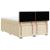 Pat box spring cu saltea, crem, 160x200 cm, material textil GartenMobel Dekor