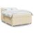 Pat box spring cu saltea, crem, 160x200 cm, material textil GartenMobel Dekor