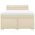Pat box spring cu saltea, crem, 160x200 cm, material textil GartenMobel Dekor