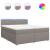 Pat box spring cu saltea, gri taupe, 200x200 cm, textil GartenMobel Dekor