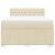 Pat box spring cu saltea, crem, 160x200 cm, material textil GartenMobel Dekor