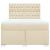 Pat box spring cu saltea, crem, 160x200 cm, material textil GartenMobel Dekor