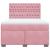 Pat box spring cu saltea, roz, 160x200 cm, catifea GartenMobel Dekor