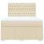 Pat box spring cu saltea, crem, 160x200 cm, material textil GartenMobel Dekor