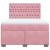 Pat box spring cu saltea, roz, 160x200 cm, catifea GartenMobel Dekor