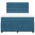 Pat box spring cu saltea, albastru, 160x200 cm, catifea GartenMobel Dekor