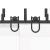 Set feronerie pentru ușă glisantă, negru, 183 cm, oțel GartenMobel Dekor