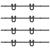 Set feronerie pentru ușă glisantă, negru, 183 cm, oțel GartenMobel Dekor