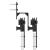 Set feronerie pentru ușă glisantă, negru, 183 cm, oțel GartenMobel Dekor