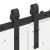 Set feronerie pentru ușă glisantă, negru, 183 cm, oțel GartenMobel Dekor