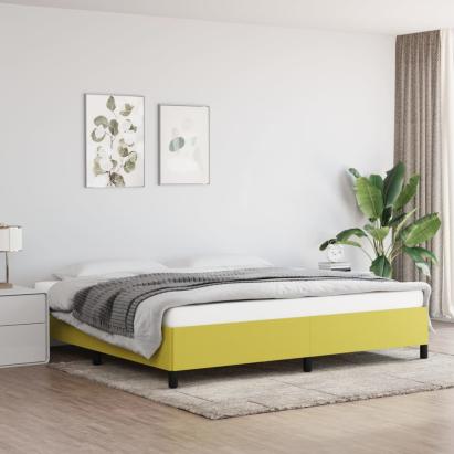 Cadru de pat fără saltea, verde, 200x200 cm, textil GartenMobel Dekor