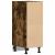 Dulap de fund stejar afumat 30x44,5x81,5 cm Lemn prelucrat GartenMobel Dekor