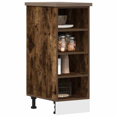 Dulap de fund stejar afumat 30x44,5x81,5 cm Lemn prelucrat GartenMobel Dekor