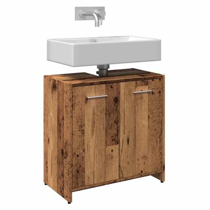 Dulap pentru chiuvetă baie lemn vechi 60x33x60cm lemn prelucrat GartenMobel Dekor