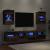 Comode TV perete cu lumini LED 2 buc. lemn vechi 40x30x60,5 cm GartenMobel Dekor