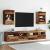 Comode TV perete cu lumini LED 2 buc. lemn vechi 40x30x60,5 cm GartenMobel Dekor