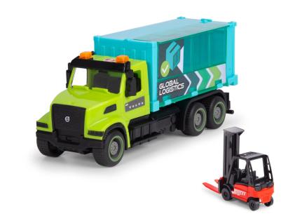 DICKIE MASINA CAMION HEAVY ROAD CU FRICTIUNE SET CONTAINER SI STIVUITOR 22CM SuperHeroes ToysZone