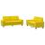 Set de canapele, 2 piese, galben deschis, textil GartenMobel Dekor