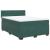 Pat box spring cu saltea, verde închis, 140x190 cm, catifea GartenMobel Dekor