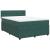 Pat box spring cu saltea, verde închis, 140x190 cm, catifea GartenMobel Dekor