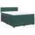 Pat box spring cu saltea, verde închis, 140x190 cm, catifea GartenMobel Dekor