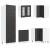 Set dulap de bucătărie 14 piese „Kalmar” lemn negru prelucrat GartenMobel Dekor