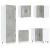 Set dulapuri de bucătărie 14 piese „Kalmar” gri beton Lemn GartenMobel Dekor