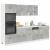 Set mobilier de baie, 7 piese, gri beton, lemn compozit GartenMobel Dekor