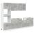 Set mobilier de baie, 7 piese, gri beton, lemn compozit GartenMobel Dekor