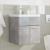 Set mobilier de baie, 2 piese, gri beton, lemn compozit GartenMobel Dekor