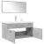 Set mobilier de baie, 3 piese, gri beton, lemn compozit GartenMobel Dekor