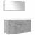 Set mobilier de baie, 3 piese, gri beton, lemn compozit GartenMobel Dekor