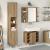 Set mobilier de baie, 3 piese, stejar artizanal, lemn prelucrat GartenMobel Dekor