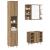 Set mobilier de baie, 3 piese, stejar artizanal, lemn prelucrat GartenMobel Dekor