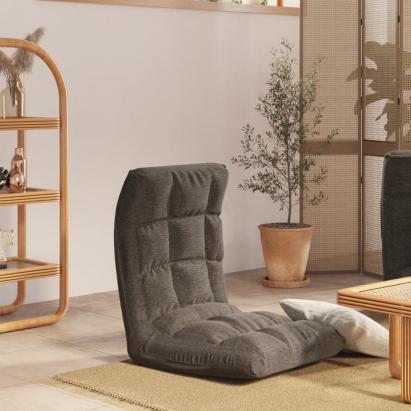 Scaun pliabil de podea, gri închis, textil GartenMobel Dekor