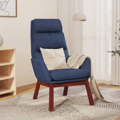 Scaun de relaxare, albastru, material textil GartenMobel Dekor