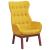 Scaun de relaxare, galben muștar, material textil GartenMobel Dekor