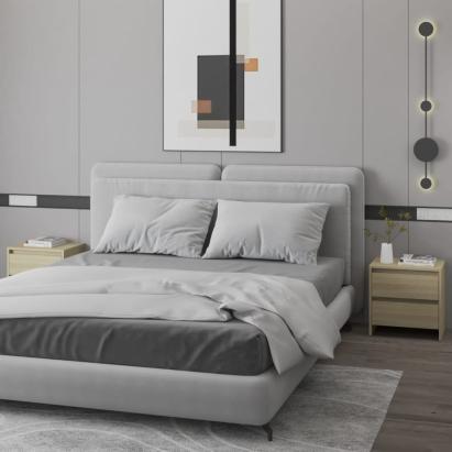 Noptiere, 2 buc., stejar sonoma, 45x34,5x44,5 cm, PAL  GartenMobel Dekor