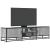 Dulap TV gri sonoma, 160x35x41 cm lemn prelucrat și metal GartenMobel Dekor