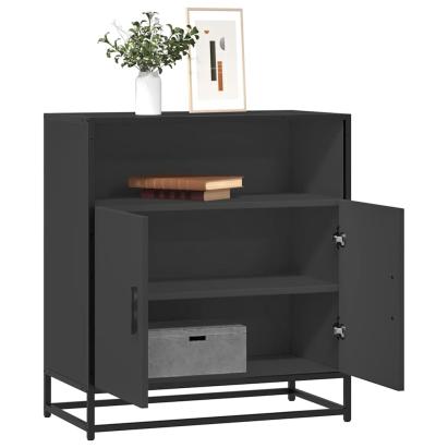 Bufetă neagră 68x35x76 cm lemn prelucrat GartenMobel Dekor