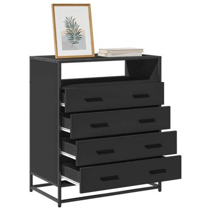 Dulap cu sertare, negru, 70x41x70 cm, lemn compozit GartenMobel Dekor