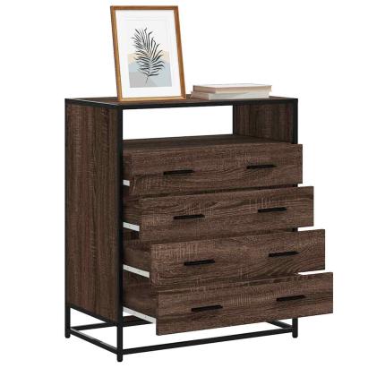 Dulap cu sertar, stejar maro, 70x41x70 cm, lemn prelucrat GartenMobel Dekor
