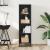 Bibliotecă, negru, 40x35x139 cm, lemn prelucrat GartenMobel Dekor