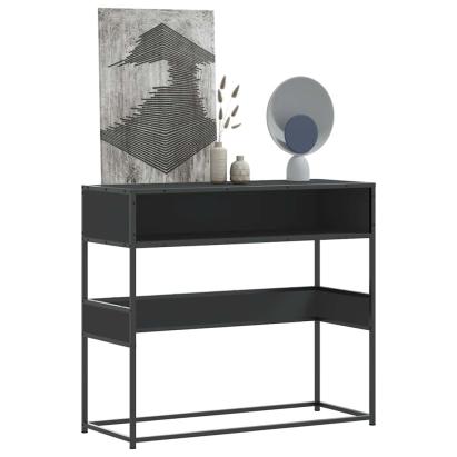 Măsuță consolă, negru, 90x35x80 cm, lemn prelucrat GartenMobel Dekor