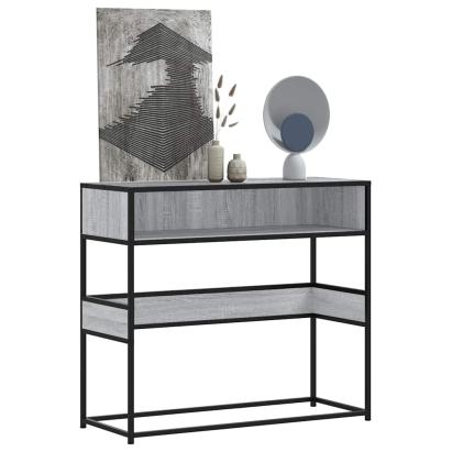 Măsuță consolă, gri sonoma, 90x35x80 cm, lemn prelucrat GartenMobel Dekor