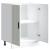 Dulap de bază de bucătărie „Porto” din lemn prelucrat alb GartenMobel Dekor