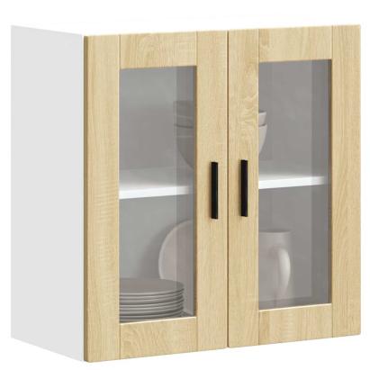 Dulap de bucătărie cu ușă de sticlă din stejar Sonoma „Porto”. GartenMobel Dekor