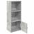 Bibliotecă, gri beton, 31x24x77 cm, lemn prelucrat GartenMobel Dekor