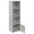 Bibliotecă, gri beton, 31x24x102 cm, lemn prelucrat GartenMobel Dekor